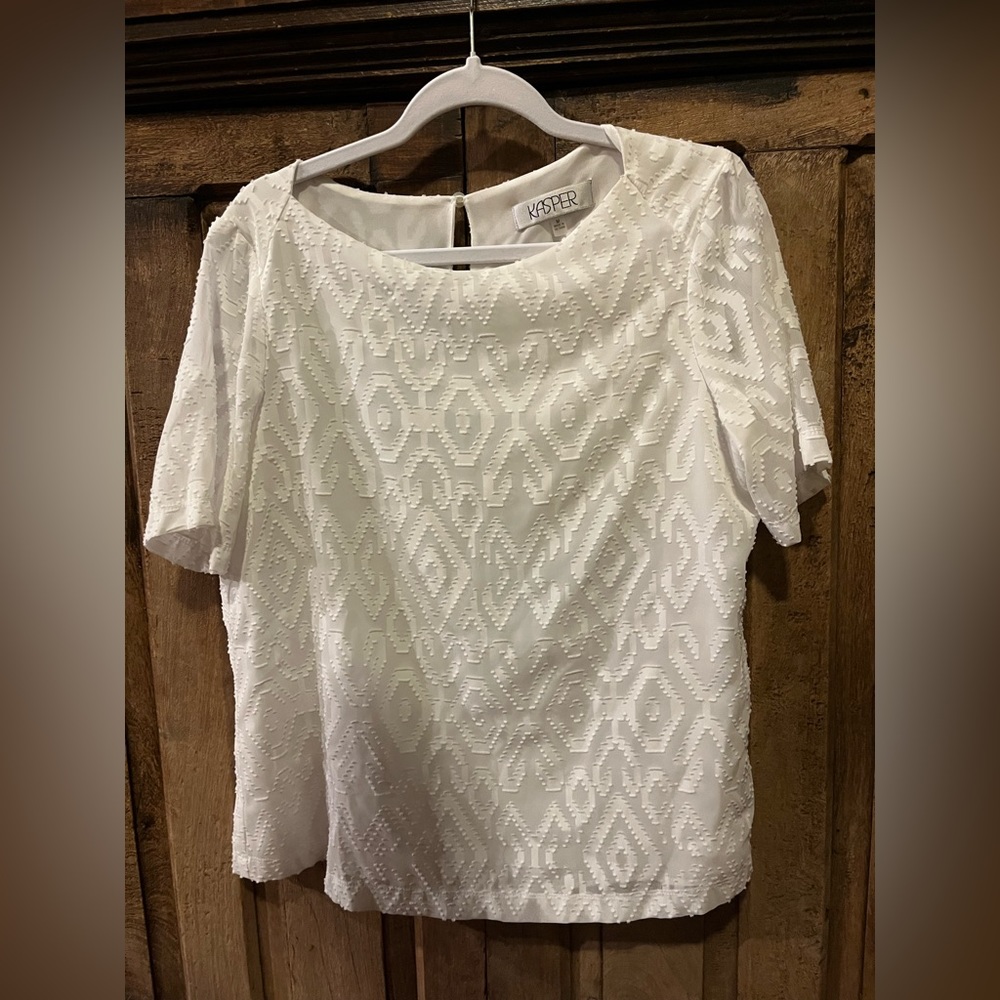 Like New White Kasper Blouse